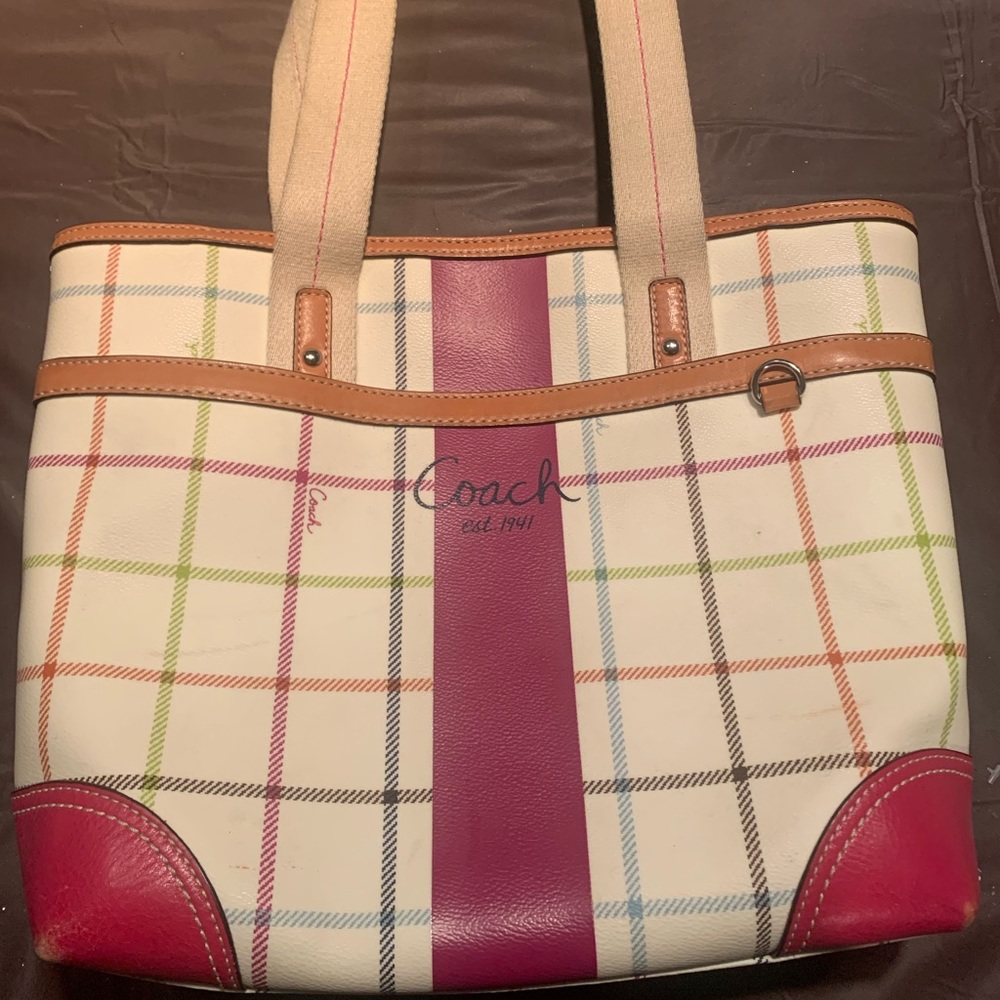Plaid Coach Purse